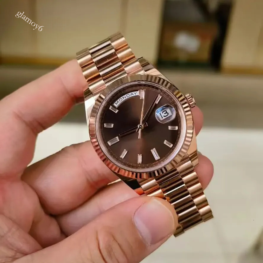 Men Top Quality Watch 40mm 18k Yellow Gold/rose gold 2813 Movement Automatic waterproof Sapphire mirror Men's Watches