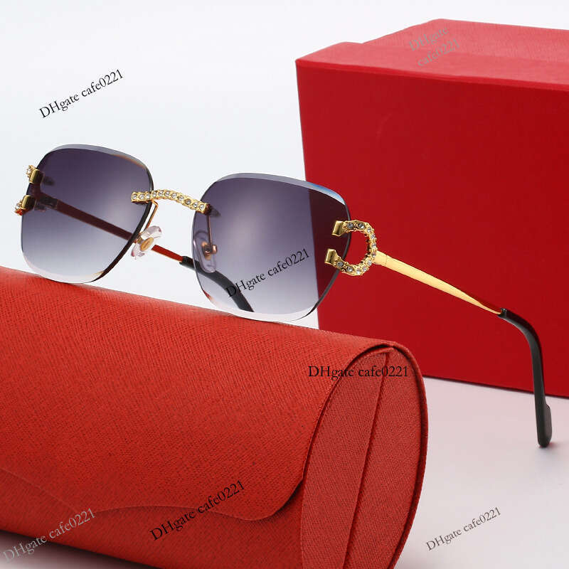New Luxury Sunglasses Designer Sunglasses Large Frame Glasses Fashion Women Men Glasses Diamond Sunglasses Light Luxury High End Sunglasses UV400 Su
