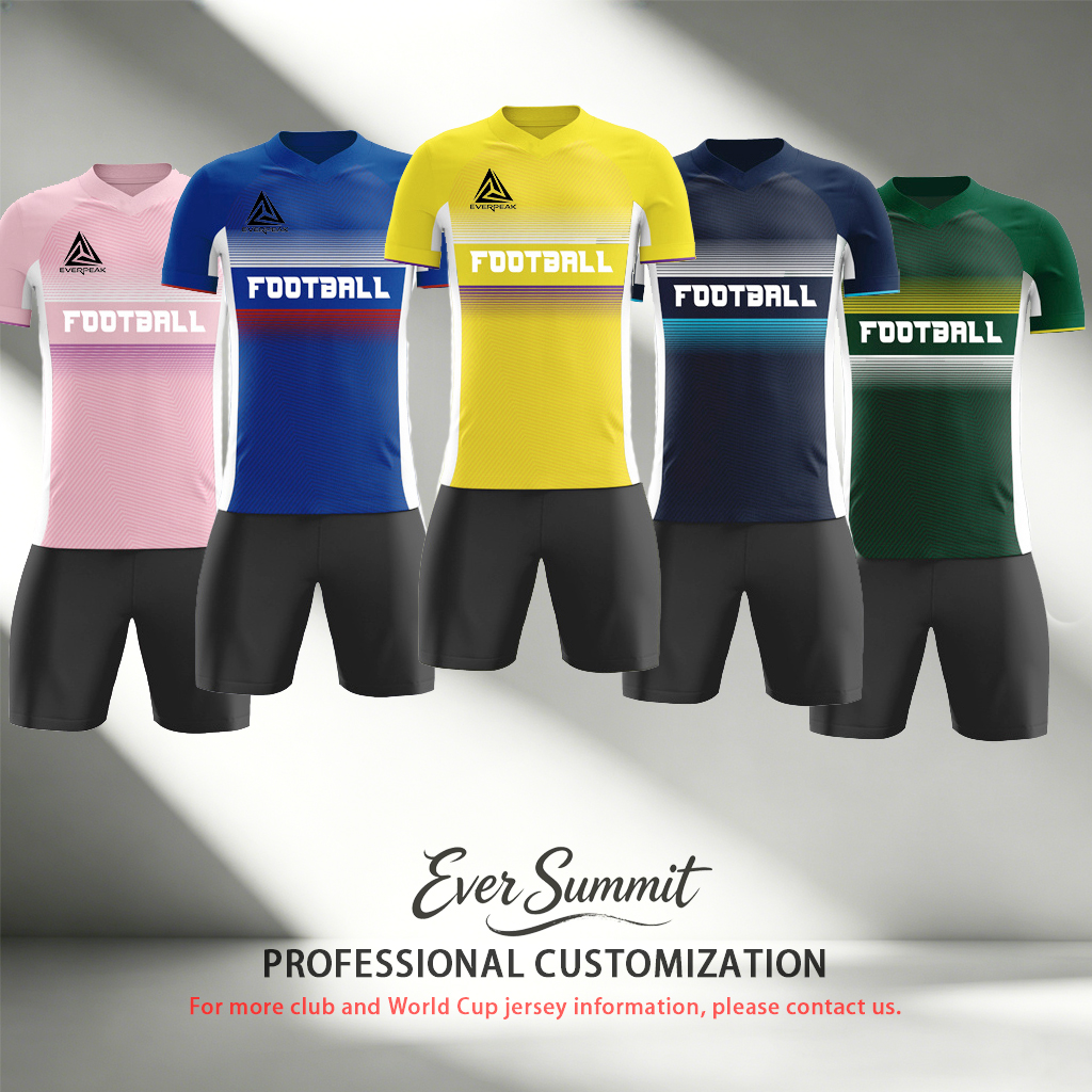 Ensemble de maillot de football personnalisé pour hommes, uniforme de Football dégradé rouge blanc vert avec short, nom personnalisé, Kit respira