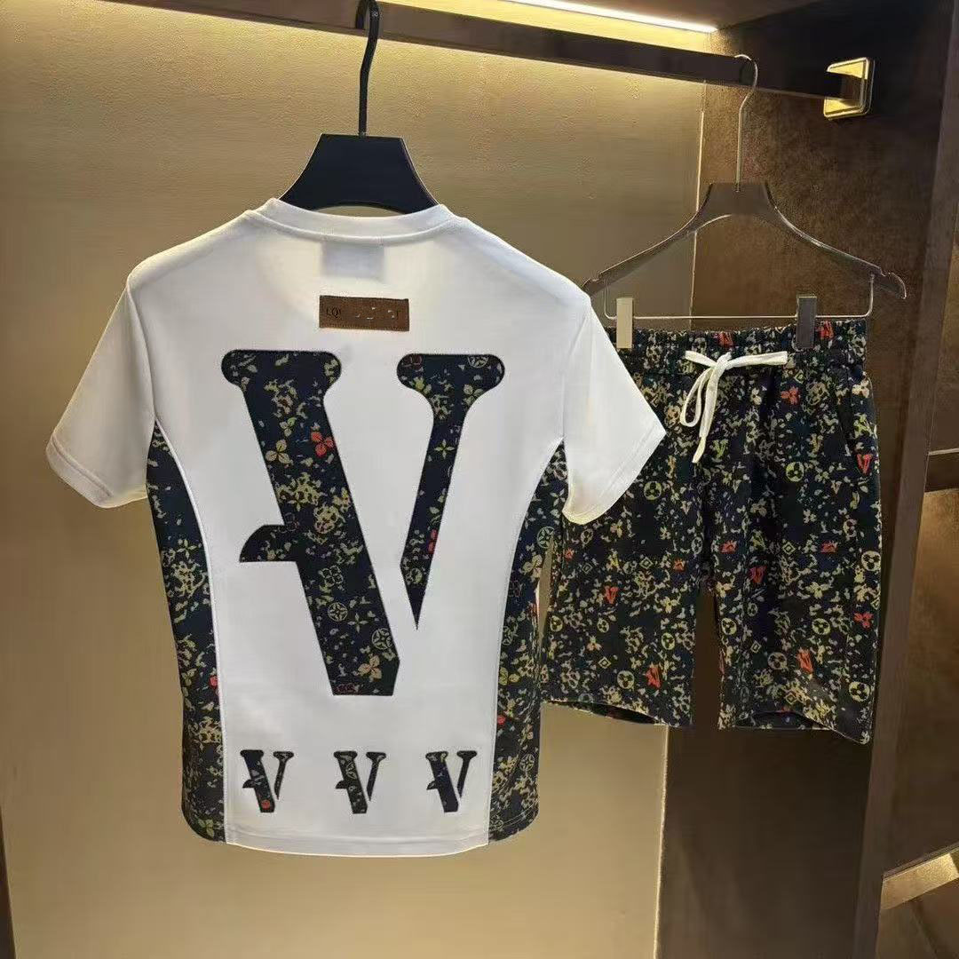 Uncommon ethnic style set couples hot spring/summer trendy luxury casual short sleeved shorts outfit stylish for everyday wear66