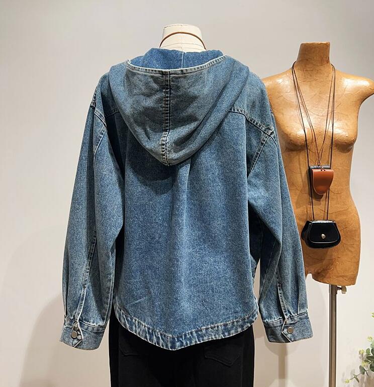 RADA8638 spring Womens jeans Jacket long sleeve woman designer jacket womens hooded denim jackets coat