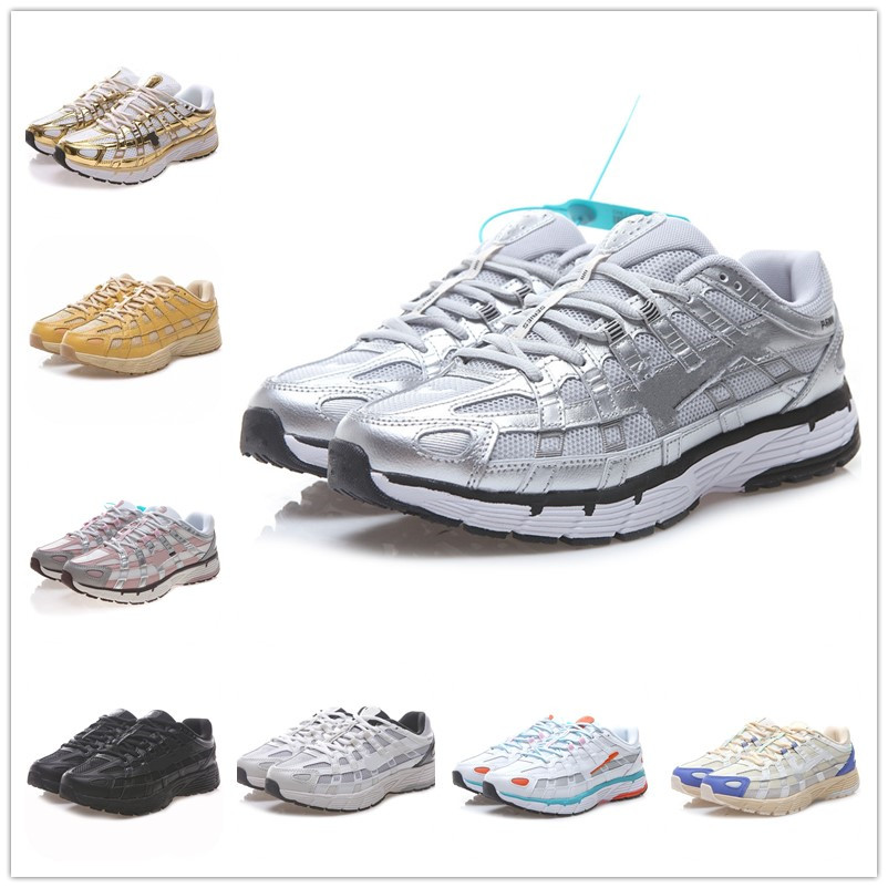 Chaussures de course design 6000 baskets P 6000 hommes femmes baskets métallisé triple noir blanc gris anthracite baskets de sport de plein air d