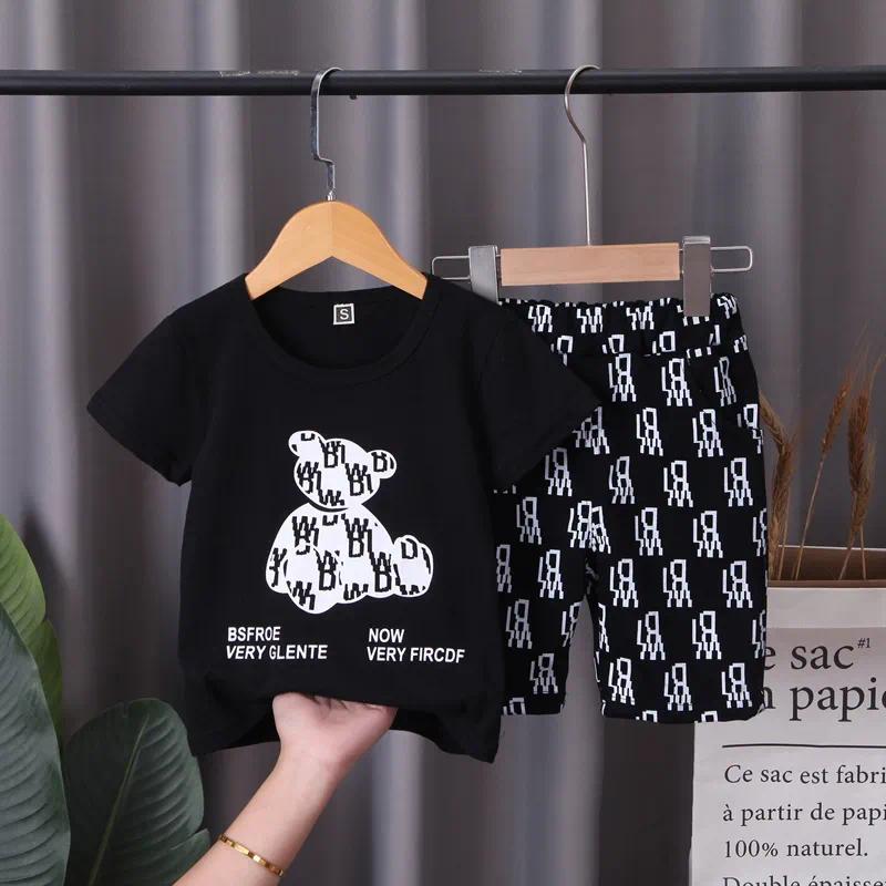 Summer Kids Designer Suit Boys Casual Baby Tracksuit Kids Girls Toddler T-shirt Shorts Baby Pullover Kids Pants Infant Clothes Kids Girls Boys De-image-1107445384