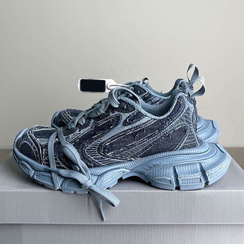 Platform Sneakers Designer Mens Slip on Sneaker Women dad shoes Striped breathable mesh fabric TPU anti slip outsole 2026SS New Man Running shoes