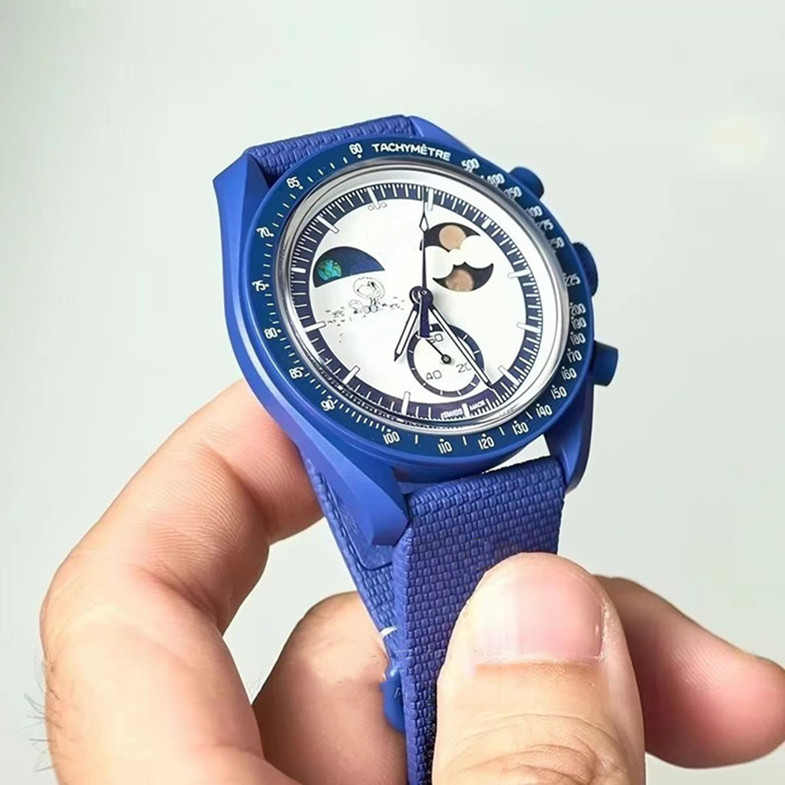 NEW Bioceramic Planet Quarz movement designer Watch moonswatche 42mm Full Function Chronograph Luxury high quality Mens Wristwatches2026