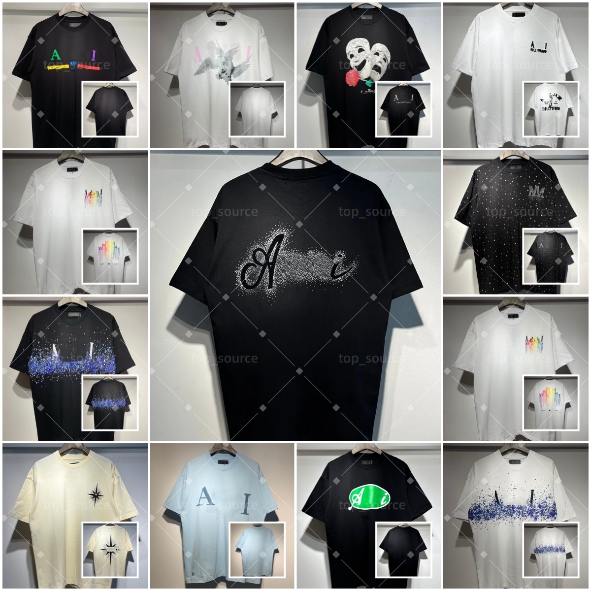 Unisex Minimalist Black White T-Shirt, Fashion Letter Print Short Sleeve Tee, Casual Loose Fit Cotton Graphic Top, Simple Streetwear Daily Casual-image-853959530