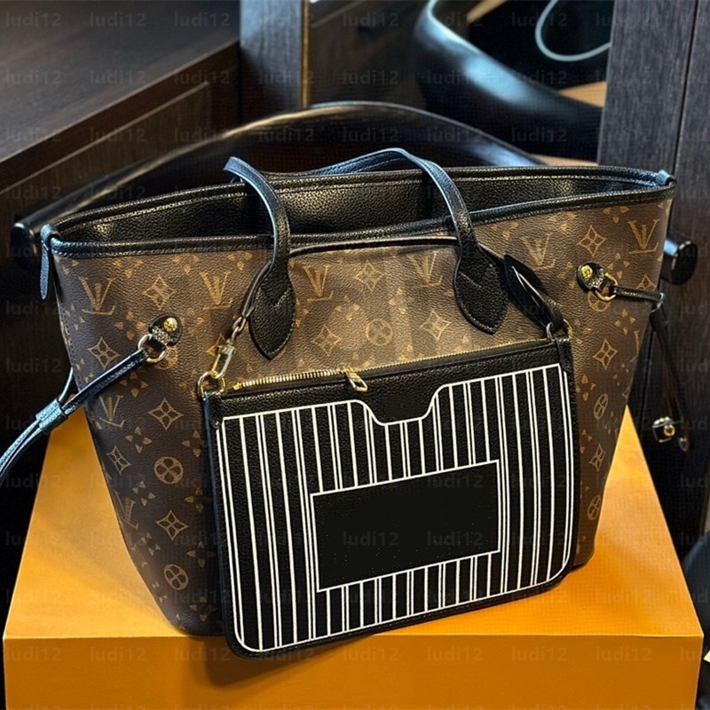 12A Must have New Luxury designer handbag neverfulll tote Womens crossbody shoulder bag large capacity shopping bag Flower Checked Bag neverfullbags