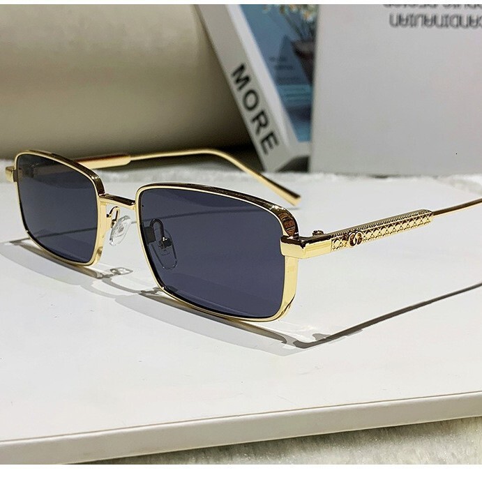 Luxury Women's Designer Sunglasses, High-end Quality Retro Men's Business Small Frame Beach Leisure Anti Sand And Windproof Outdoor Cyclin