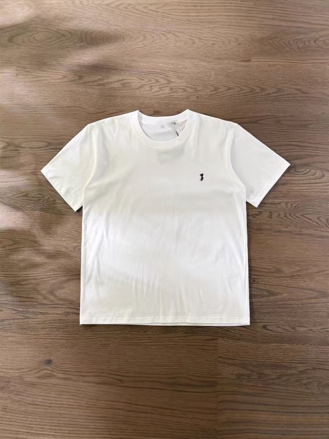 R T-shirt unisexe à col rond, respirant, léger et à la mode, classique d'été