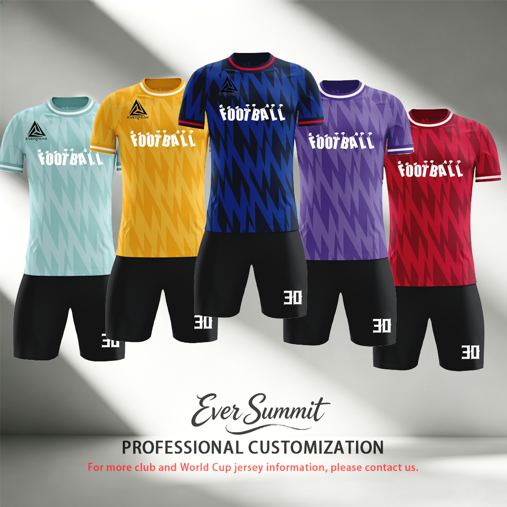 Conjunto de camiseta de fútbol personalizada con rayas de tigre, uniforme de fútbol de secado rápido para hombres con pantalones cortos, logotipo de