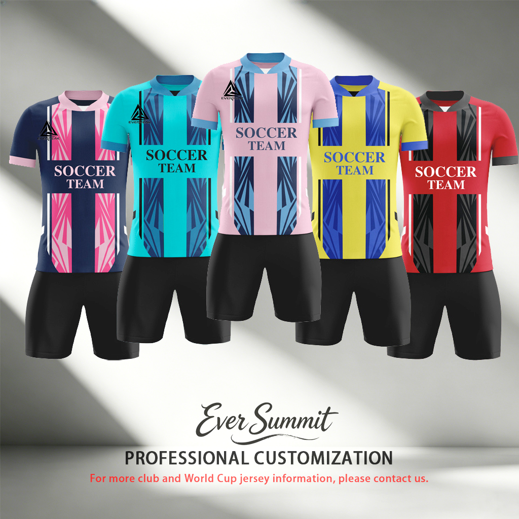 Conjunto de camiseta de fútbol con rayas cruzadas personalizadas, uniforme de fútbol de secado rápido para hombres con pantalones cortos, logotipo d