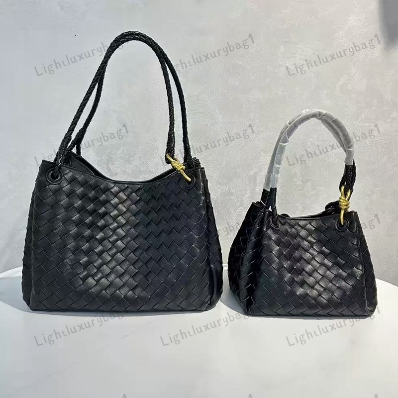 Designer Weaving Parachute Shoulder Bag Metal Buckle Woven Tote Handheld Large Capacity Women Magnetic Snap Knot Bag With Smalll Wallets 2 Sizes 241