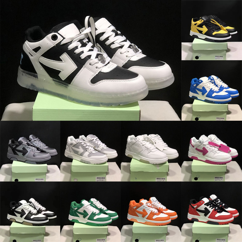 Out Of Office Sneaker Designer Shoes Mens Womens Casual Shoes Black White Blue Navy Pink Green Vintage Distressed Leather Trainers Flats Platform-image-895884567