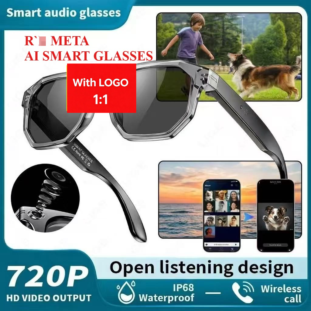 R13 META Gen2 AI Smart Glasses Bluetooth Glasses Headset Wireless Cycling Sunglasses AI Translation Language Smart APP-image-1103701752