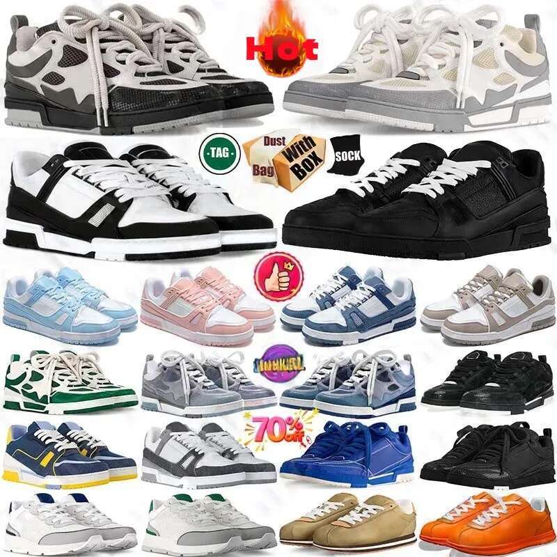 Skate Original packaging box designer skate sneakers mens trainers sneaker casual runner shoe louis luxury Men Women Casual tennis Shoes skate shoes