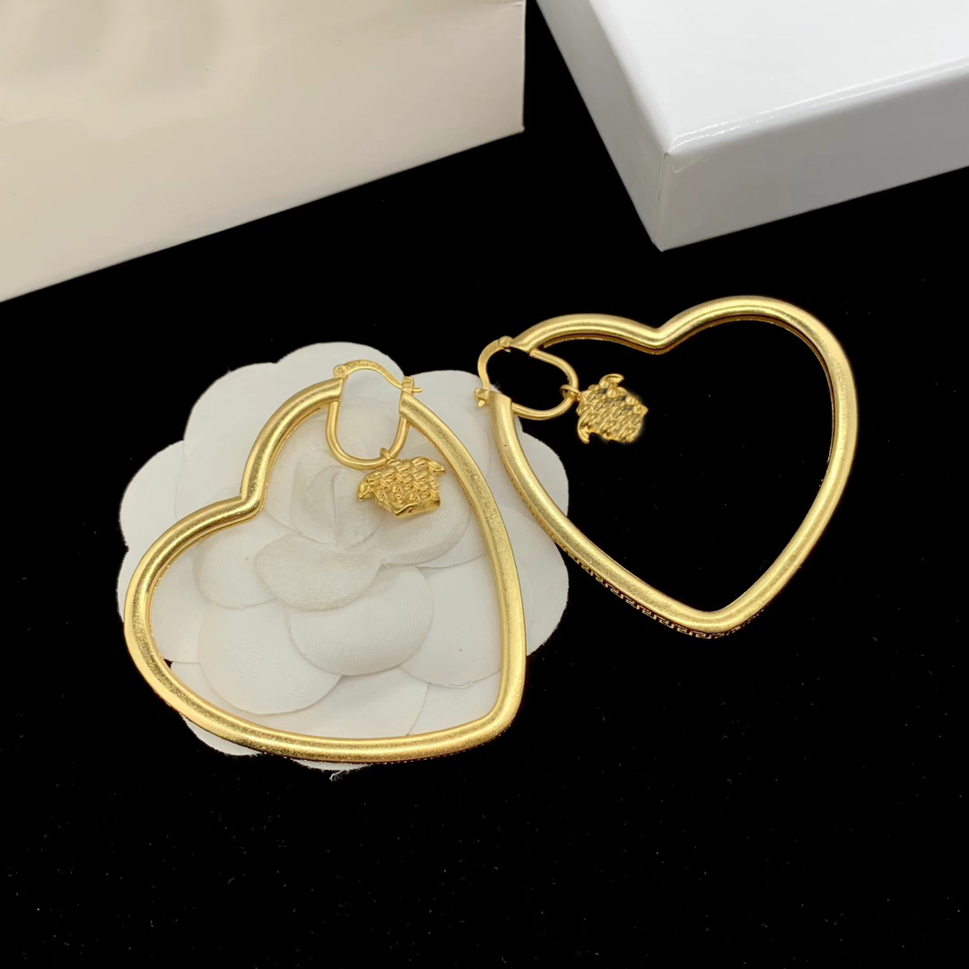 Boucles d'oreilles de créateur pour femmes, grands clous de luxe, classiques, cristal plaqué or, lettre V, bijoux, accessoires de fiançailles