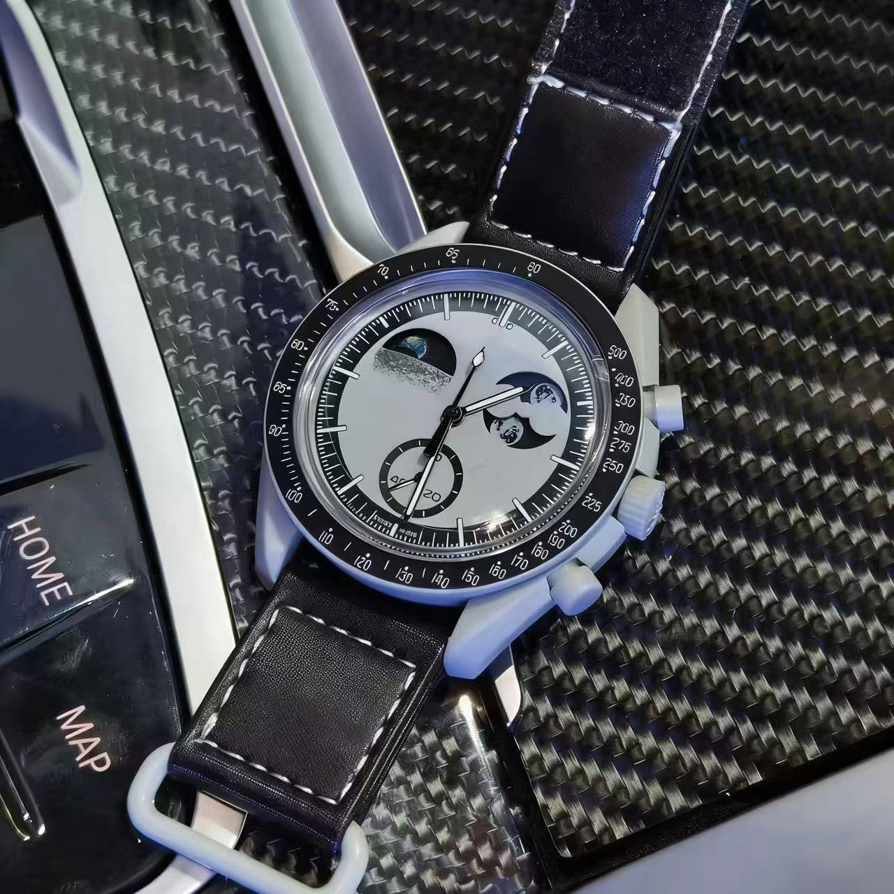 Bioceramic Planet Moon Quarz Watch Mission To Mercury 42mm Full Function Chronograph Luxury Mens couple joint name Wristwatches Moonshine Venus moon