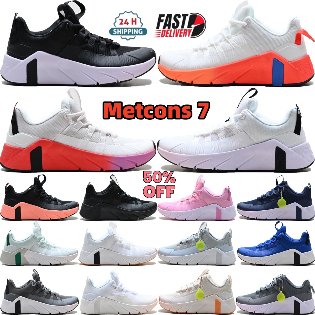 2026 new designer Free Metcon 7 running shoes men women summer breathable ultralight cushioning sneakers low-top leisure training shoes commute s
