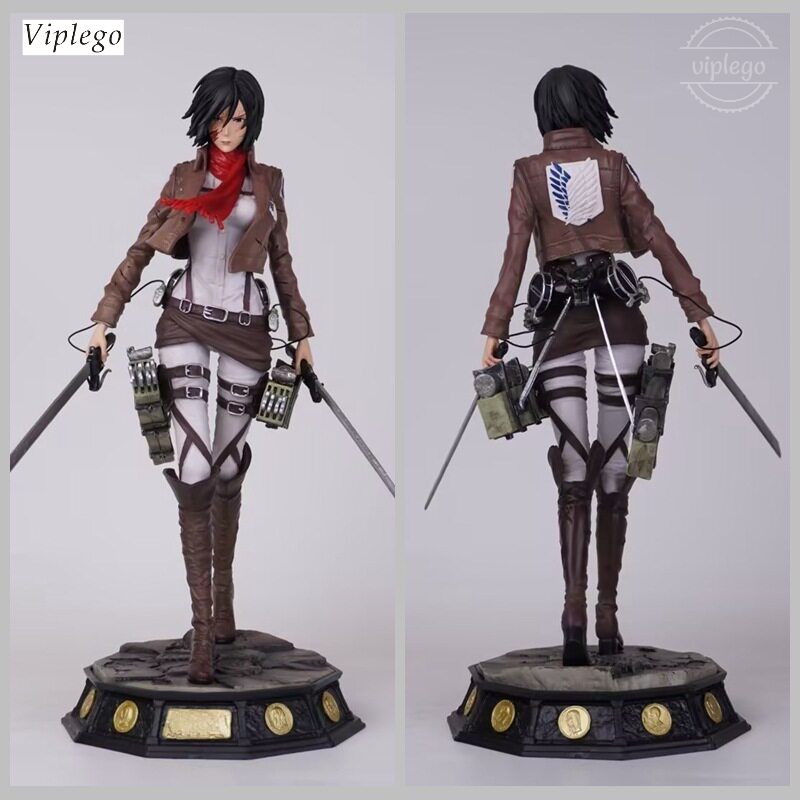 High quality 30cm Mikasa Ackerman anime figure Attack on Titan Soldier model GK Statue Trendy Toy Figurine