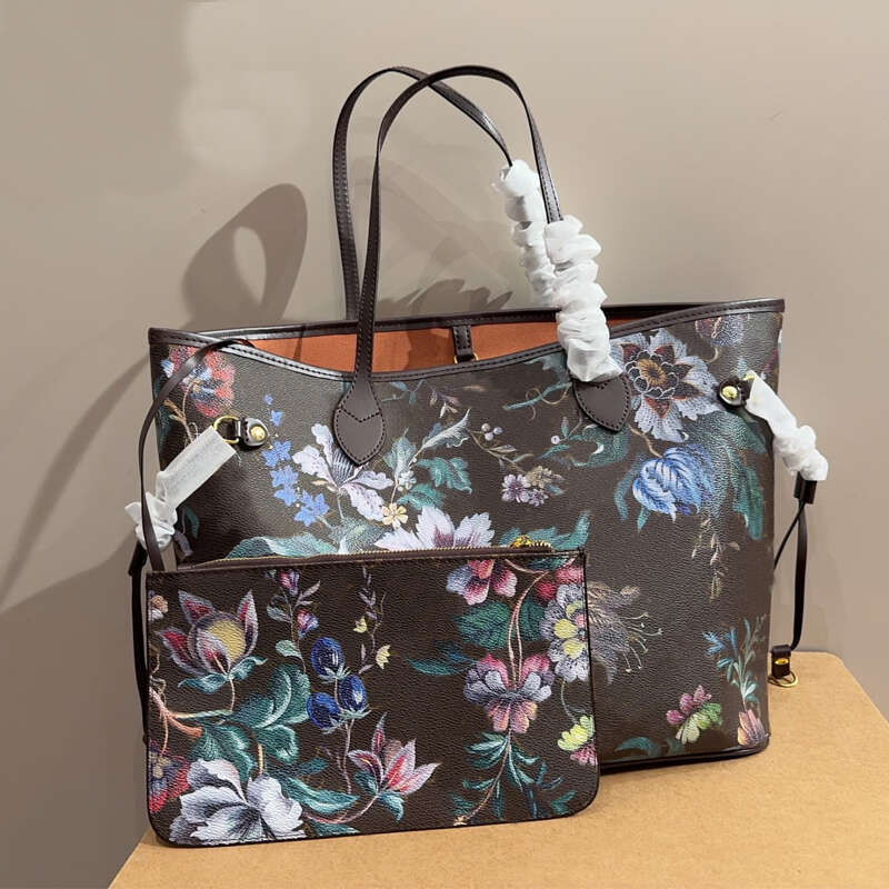 10A New Designer Tote floral pattern handbag High-quality official version tote Women large capacity shoulder bag Portable Shopping Travel purse