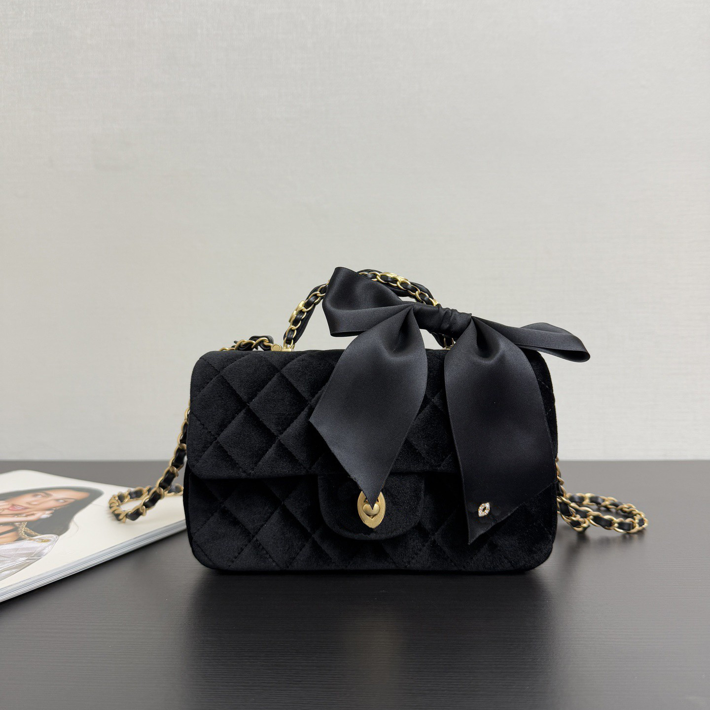 12A 1: 1 sac de créateur classique, sac à bandoulière, sac de luxe en cuir d'agneau pour femme, motif matelassé, chaîne en métal, daim, velours,
