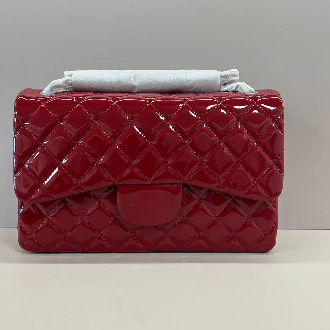 designer bags for women cross body bag 25cm 30cm patent calf leather Blue Red Single shoulder or crossbody luxurys designer bags Full set packaging