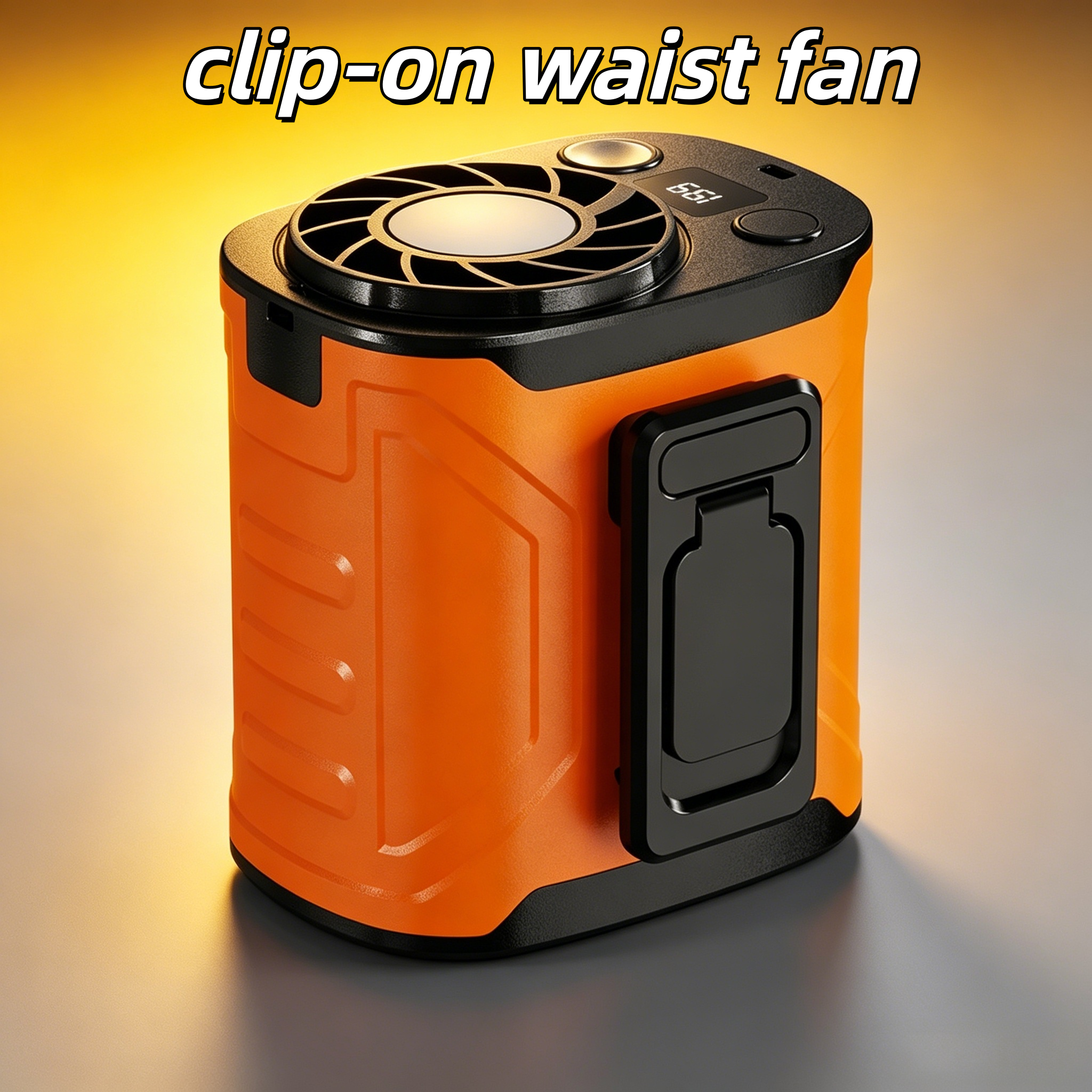 Portable USB Rechargeable Waist & Neck Clip Fan Outdoor Daily Working Use Wearable Personal Fan High Speed Wind Rapid Cooling Ultra Light Long Ba-image-1107553454