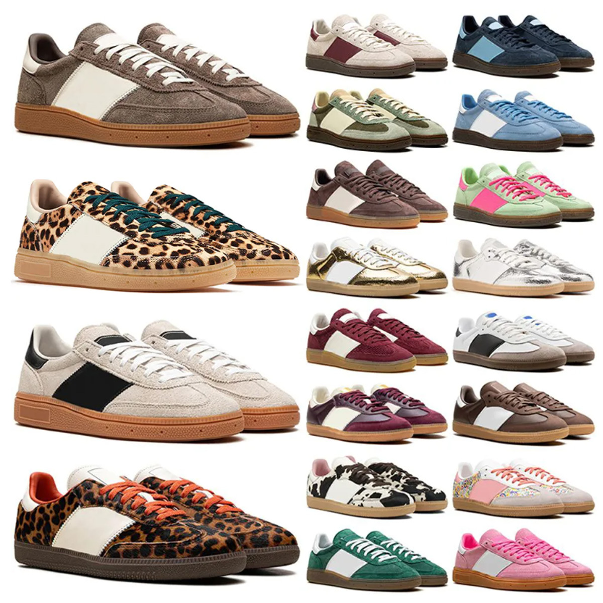 Top Designer Casual Shoes Campus Men Platform Trainers Mary Janes Women Ballet Flat Leopard Print Navy Red White Gum Brown Black Sports Sneakers siz