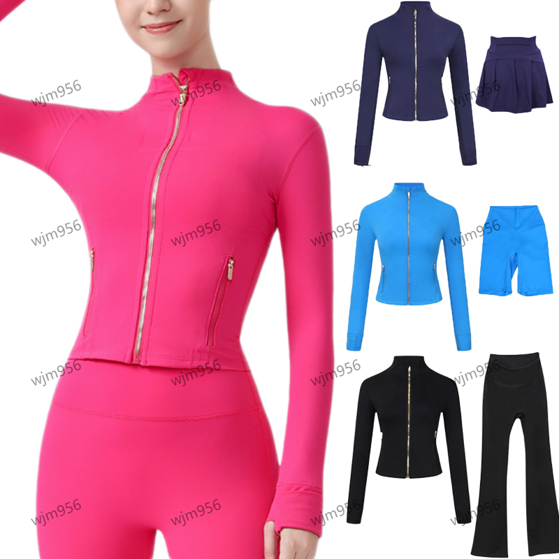 Yoga cropped jacket top gym sets womens athletic wear workout sets running shorts designer leggings for women tennis dress tennis skirt flare pants
