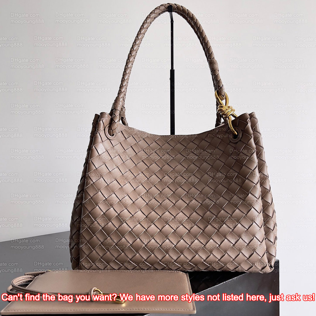 12A Upgrade Mirror Quality Designer Large Parachute Bags 30cm Tote Bags for Women Intrecciato Leather Handbags Pinecone Shoulder Bag with Mini Purse