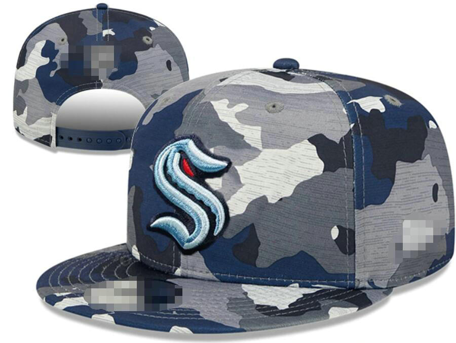 Kraken Basketball Snapback Hockey Baseball Champions Snap Back Hats Womens Mens Flat Caps Strapback Hip Hop Sports Fitted Hat Chapeau Cap casquettes