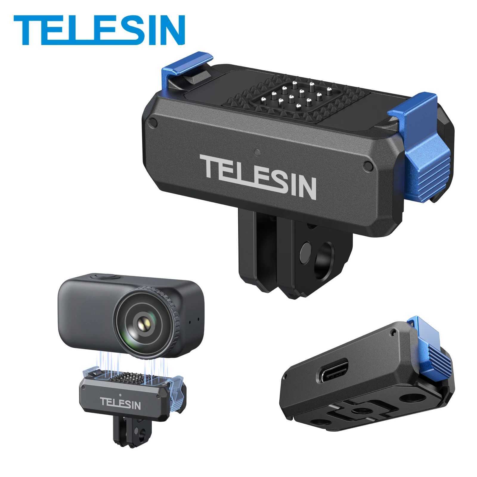 TELESIN For DJI OSMO Nano Magnetic Qucik Release Two Claw Charging Adapter Mount Dual Claw Interface Action camera accessoriesL260525-image-1107554319
