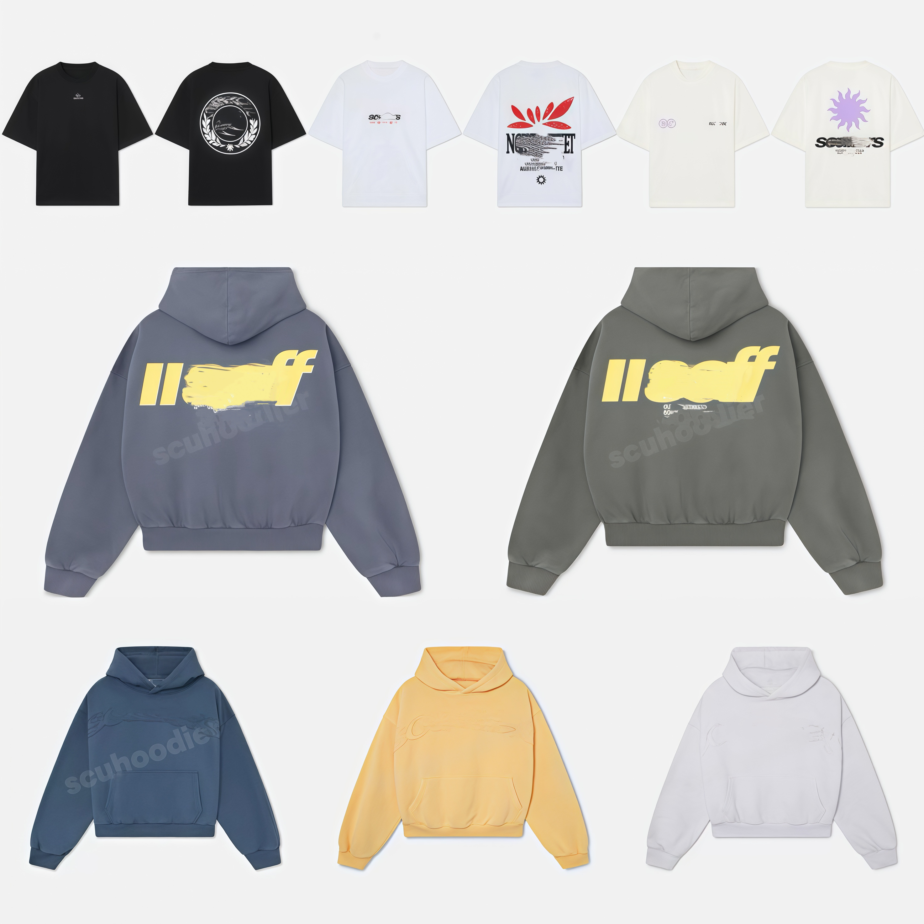 scutops chemises à capuche ensemble à capuche de créateur 100% coton T-shirt pour hommes et femmes shorts sweats à capuche haut et pantalon ensem