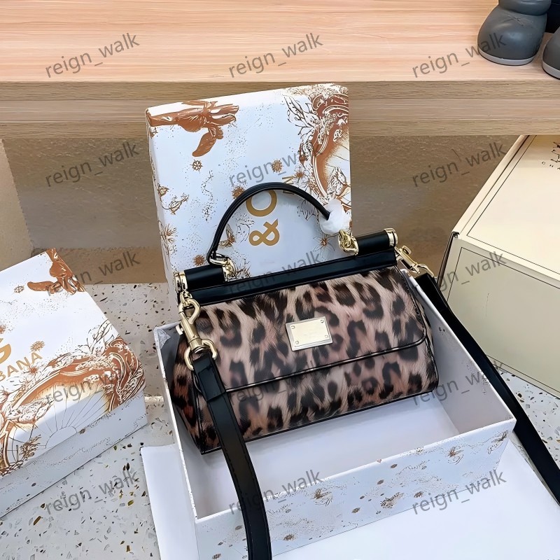 Designer Sicily Small Leopard Print Handbag High Quality Shoulder Bag Womens Luxury Handbag
