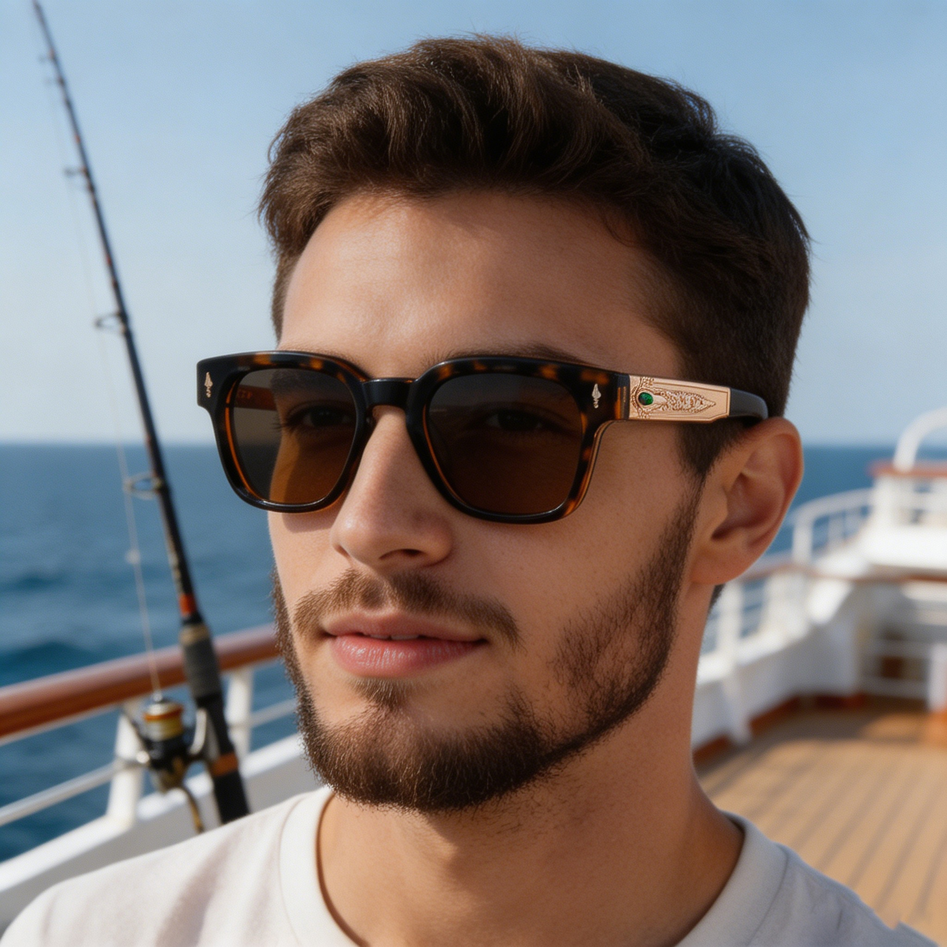 High Quality 2025 New Fashion Square Frame Polarized Retro Personality High-end Sun Protection Sunglasses for Men