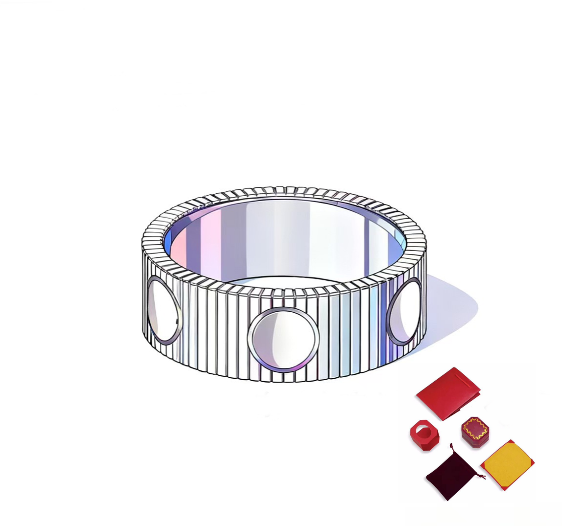 Trendy Fashion Classic Lovers Wedding Designer Ring Gold Silver Gifts For Womens Rings Jewelry Accessories-image-929039449