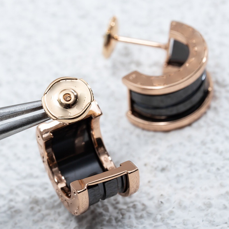 designer ceramic earrings for woman diamond earring Top quality never fade waterproof Gold plated 18K with box 072