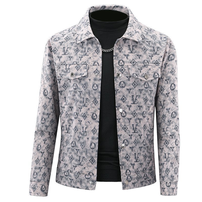 Cross-border new 2026 spring fashionable comfortable jacket with a double collar for men, casual coat, best-selling item. Free shipping.