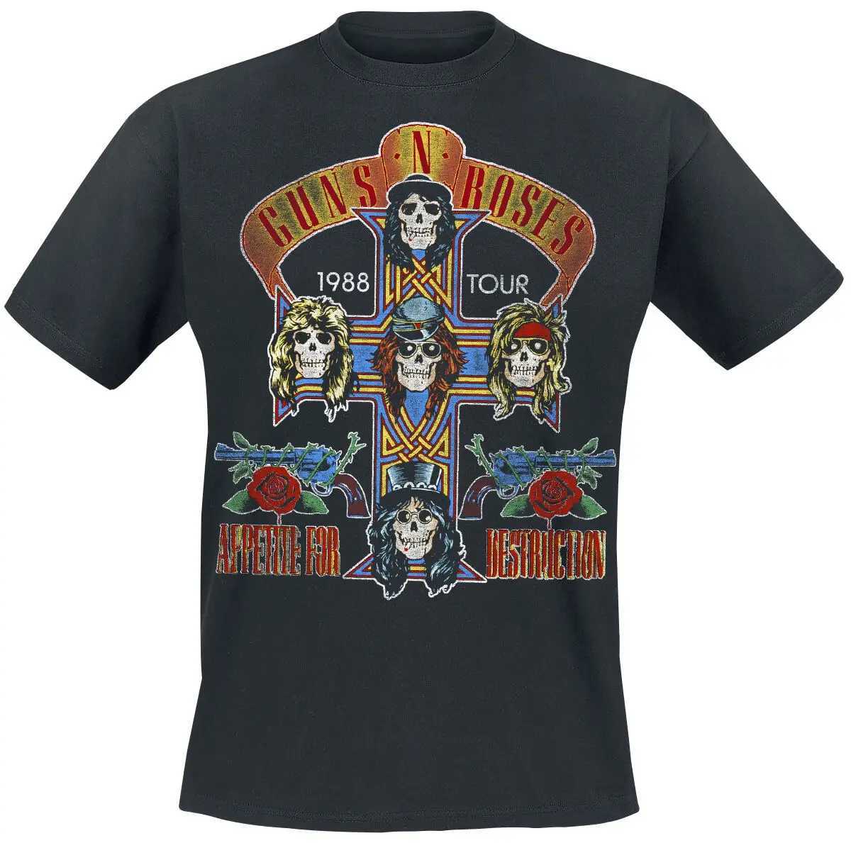 Top Guns N Roses Graphic Cotton Band T-shirt Unisex Summer Short Sve Fashion Tee Casual Vintage Retro Tops L260525
