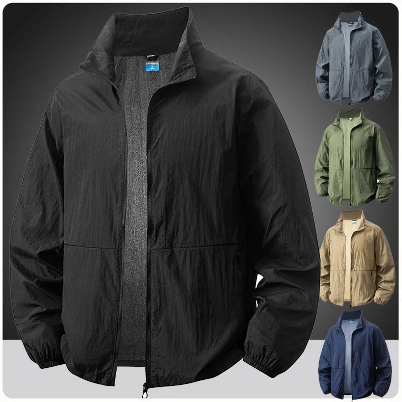 Plus Size 7XL 8XL Summer Hiking Jackets Men Fishing Cycling Jackets Gym Running Coat Outdoor Sun-Protective Thin Jacket Clothing 260526BJ