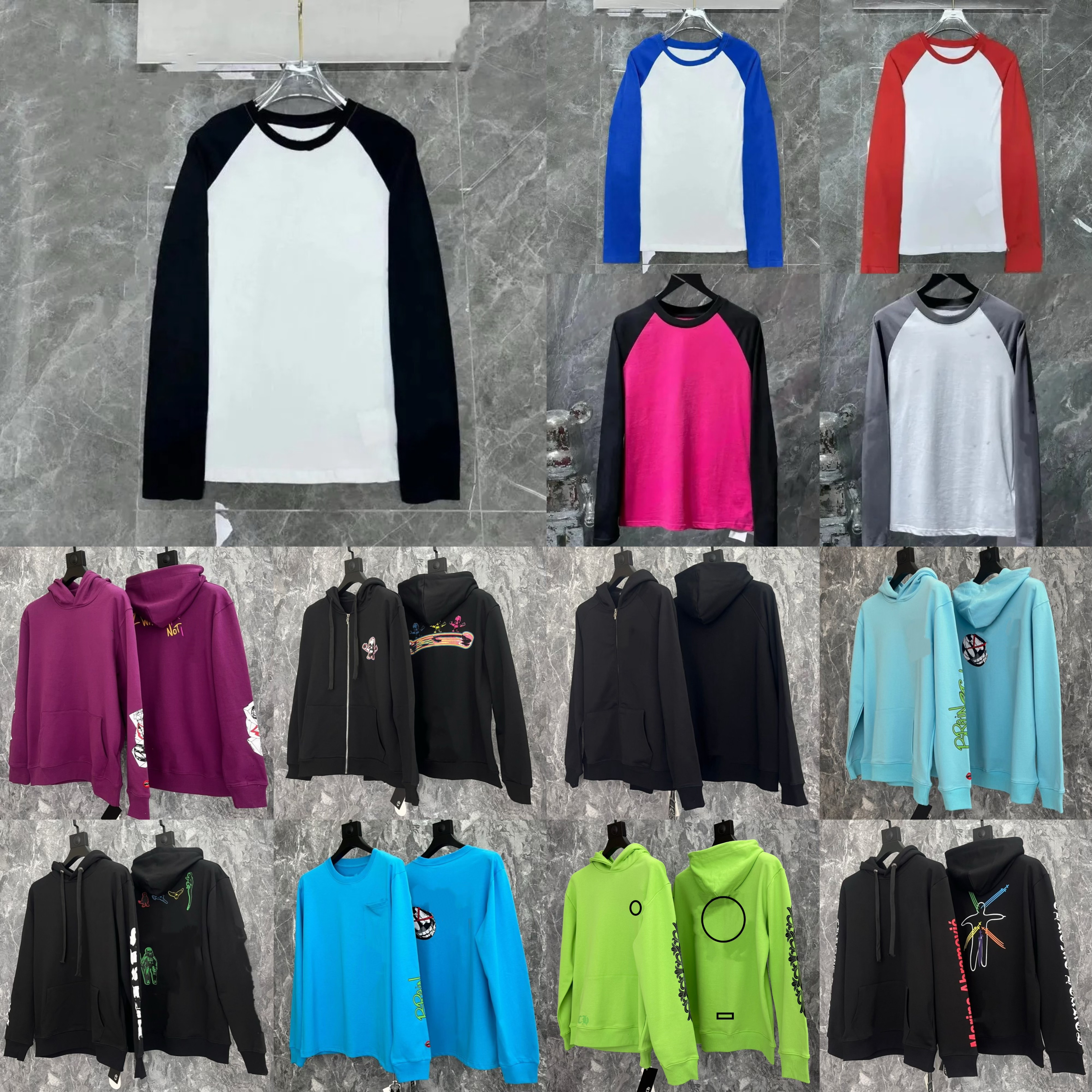hoodies designer t shirt men tshirt women loose oversize tees long sleeve shirt hoodie fashion tops mans women casual chest letter shirt luxury stre