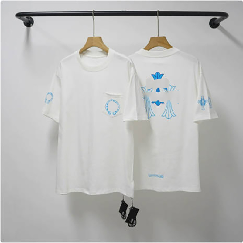 Chrome T Shirt Designer Shirt High Street Sanskrit Y2k Graphic Tee Sweatershirt Summer Quality Crew Neck Tees Short Sleeve Breathable Casual Tops Sa