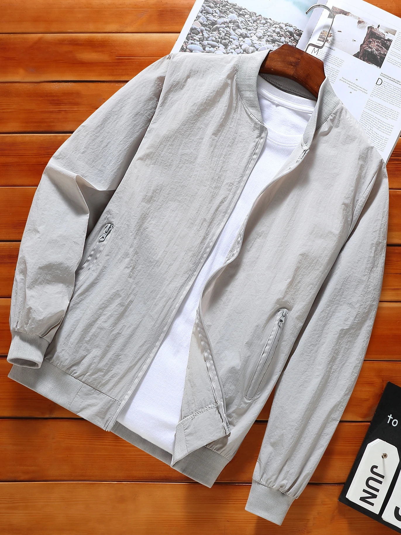 Mens Summer Ultra-Thin Baseball Jacket Ice Silk Sun Protection Clothing Breathable Anti-Uv Skin Shirt Trendy Lightweight Coat 260526BJ