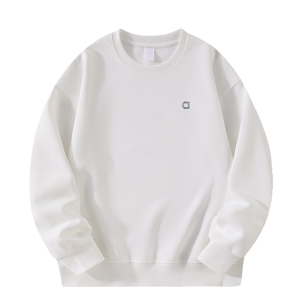 Aloismitys Sweatshirt Women Clothes Designer Loose Round Neck Pullover Top Soft Looped Cotton Chest Logo Minimalist Sportswear Gym Hoodies Set Aallo