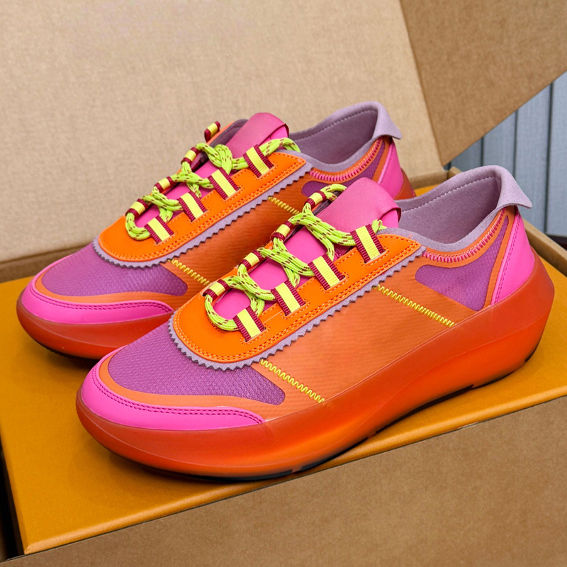 2026 Nouvelles baskets en cuir maille chaussures de luxe design décontracté 5 cm 35-41