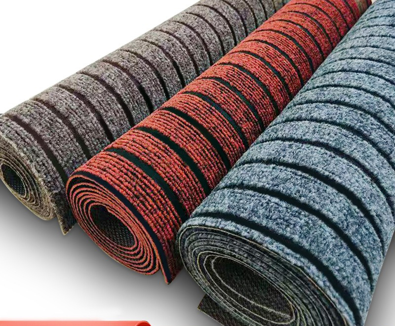 Outdoor Entrance Door Mat, Large Area Seven Stripe PVC Carpet, Household Kitchen Bathroom, Commercial Hotel Floor Mat, Anti Slip
