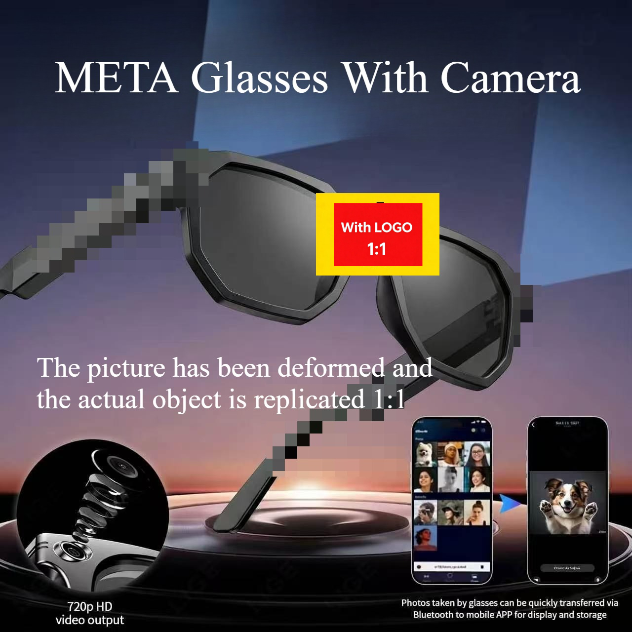 META Glasses With Camera Gen2 With RB LOGO HD Camera Photograph Control Voice Recording Translation Bluetooth Call Sports Waterproof Anti-Uv Sung-image-1104169509