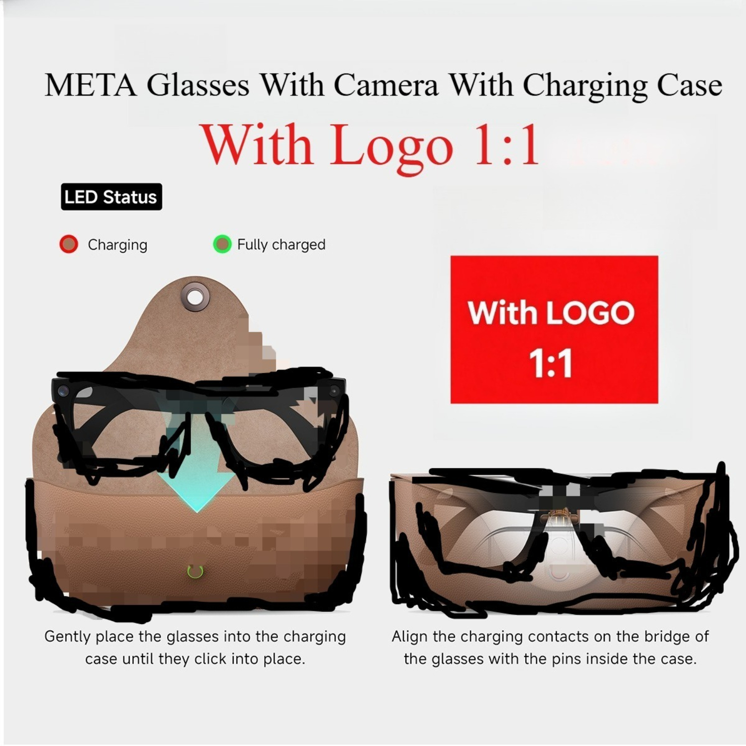 Top Quality META Glasses With Camera,With Charging Case With LOGO Smart Glasses HD Camera, Translation, Music, Bluetooth Call,Connect to the APP,-image-1107753262