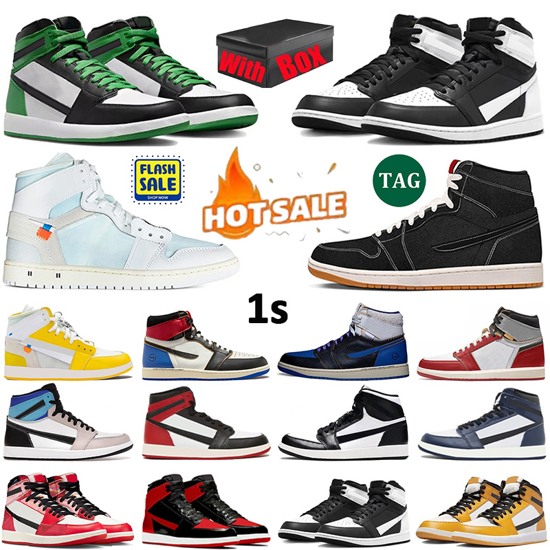 Basketball shoes 1s Sports Shoes Off 1 White Flight Club Varsity Red Chicago Shadow Men Women Hight Cut Summer Trainers sneakers Designer With box d