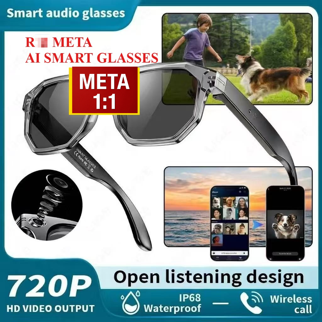 META AI Smart Glasses With Camera Gen2 With R.B LOGO Bluetooth Glasses Headset Wireless Cycling Sunglasses AI Translation Language Smart APP-image-1103868081